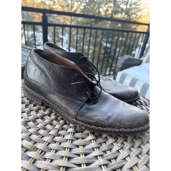 John Varvatos Brown Leather Dress Oxford Derby Shoe US 10 Lace-Up Broken In main image 13